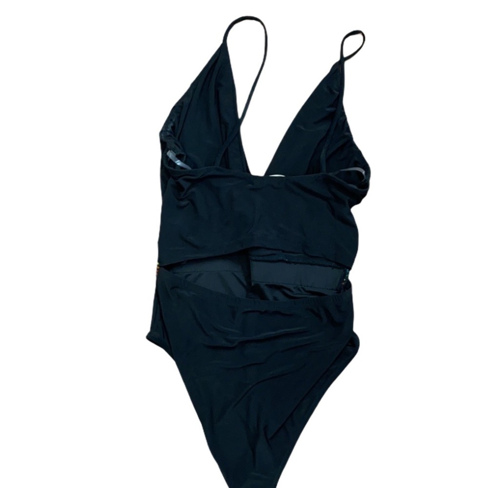 Forever21 Black Bodysuit with Rainbow Waistline - Picture 8 of 9